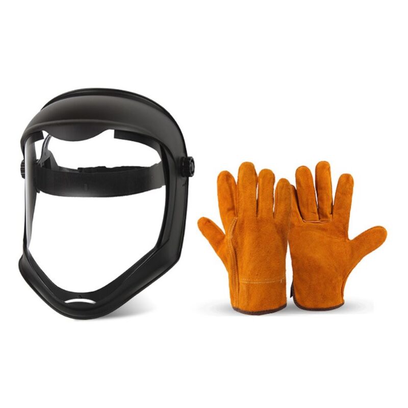 Integralhelm Mit Visier Und Anti-beschlag-abdeckung, Schutz Beim Schleifen, Sturzschutz, Maske Mit Doppeltem Kopfband