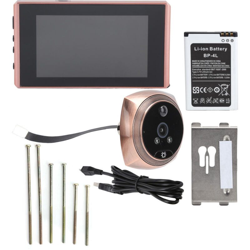 – 4,3-zoll-digital-türspion – 1 Million Pixel Auflösung – Nachtsicht – 160° Betrachtungswinkel – 2500 Mah Akku – 4300e