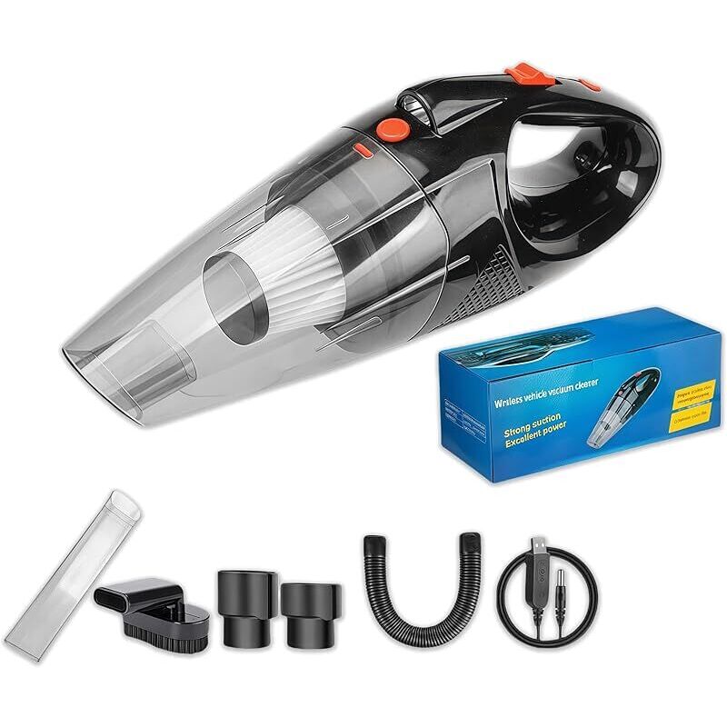 Akku-handstaubsauger 9000 Pa – 33.000 U/min Motor – Led-beleuchtung – Nass- Und Trockenreinigung – Ergonomisches Design