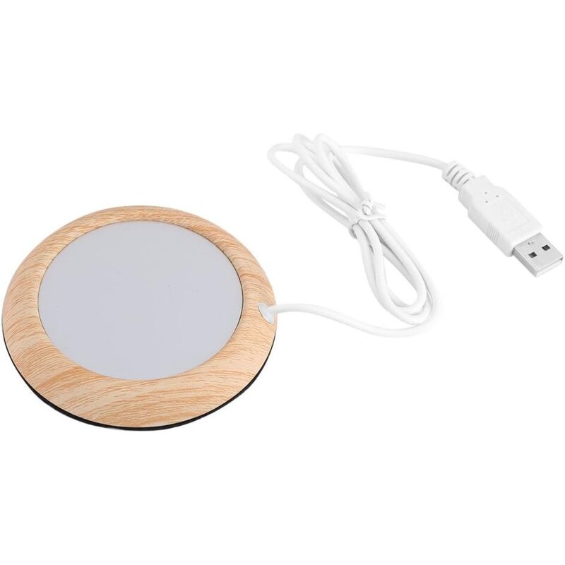 Usb-isolierte Untersetzer, Kreatives Design, Tassenwärmer, Büro-heizkissen Für Tee, Milch Und Kaffee (holzmaserung)