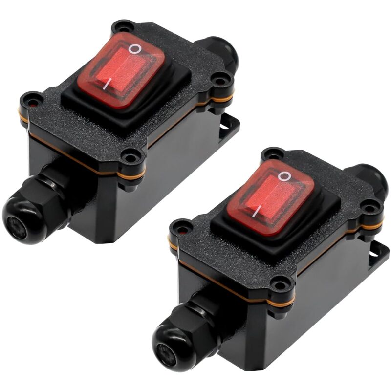 12v Dc 20a Dpst 4-pin Wasserdichter Inline-schalter 12v Zugschalter Ein/aus-schalter (2 Wasserdichte Inline-teile)