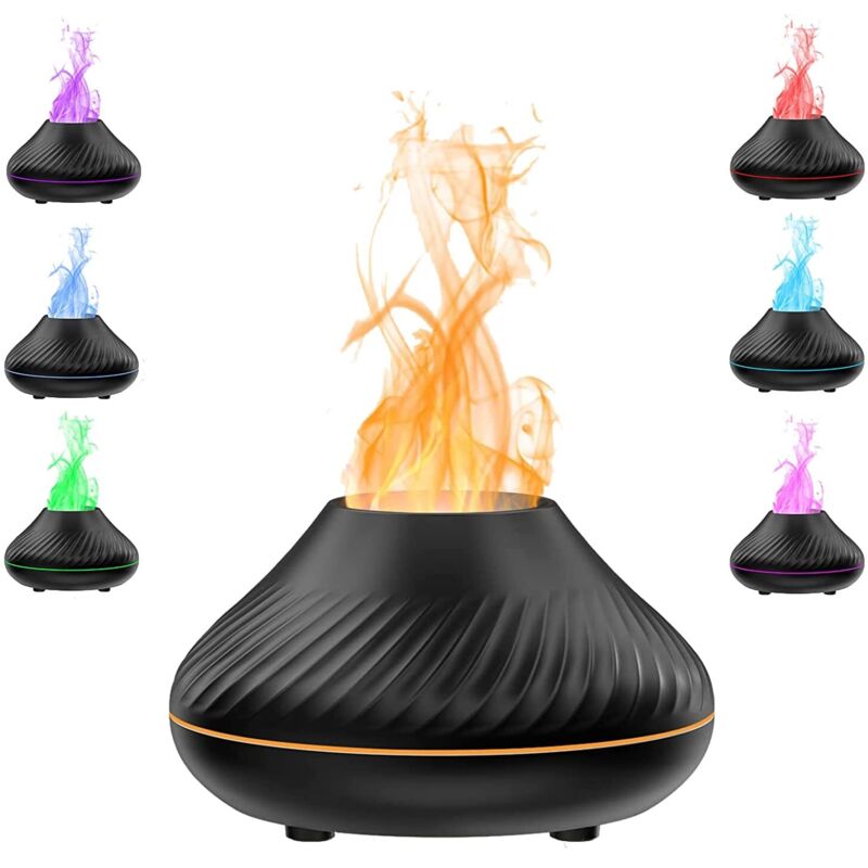 Flammen-luftbefeuchter, Diffusor Für Ätherische Öle, Aromatherapie-diffusor, Superleiser Tragbarer Luftbefeuchter Mit Automatischer Abschaltung