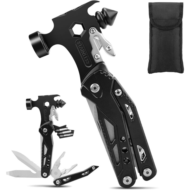 Geschenk Für Männer, 15-in-1-multifunktionswerkzeug Aus Edelstahl, Gadget Für Überleben, Camping Und Wandern, Geschenkidee Für Männer, Originelles Geschenk Für Papa, Weihnachten, Vatertag, Valentinsta