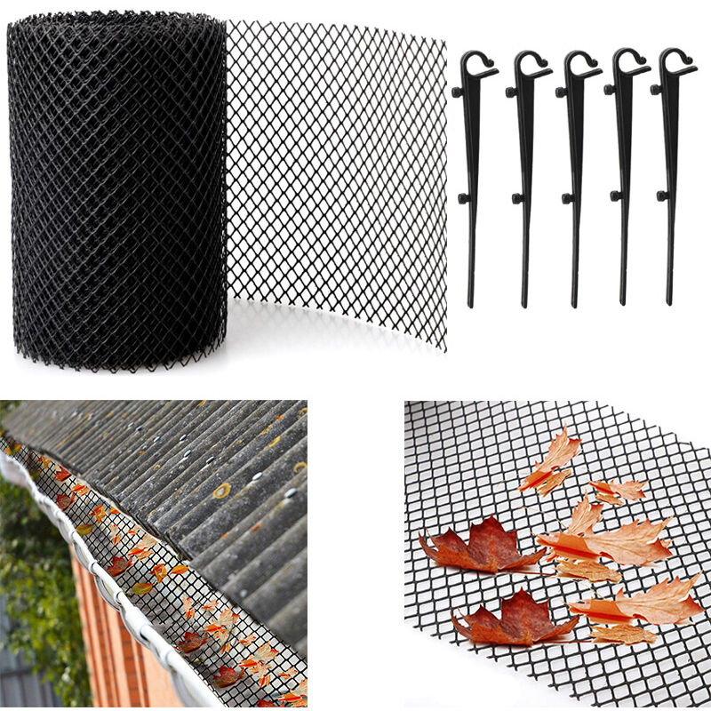 8 M Dachrinnenschutzgitter, 18 Cm Breit, Verhindert Wirksam Verstopfungen Durch Laub, Moos Und Schmutz, Einfach Zu Installierender Filter.