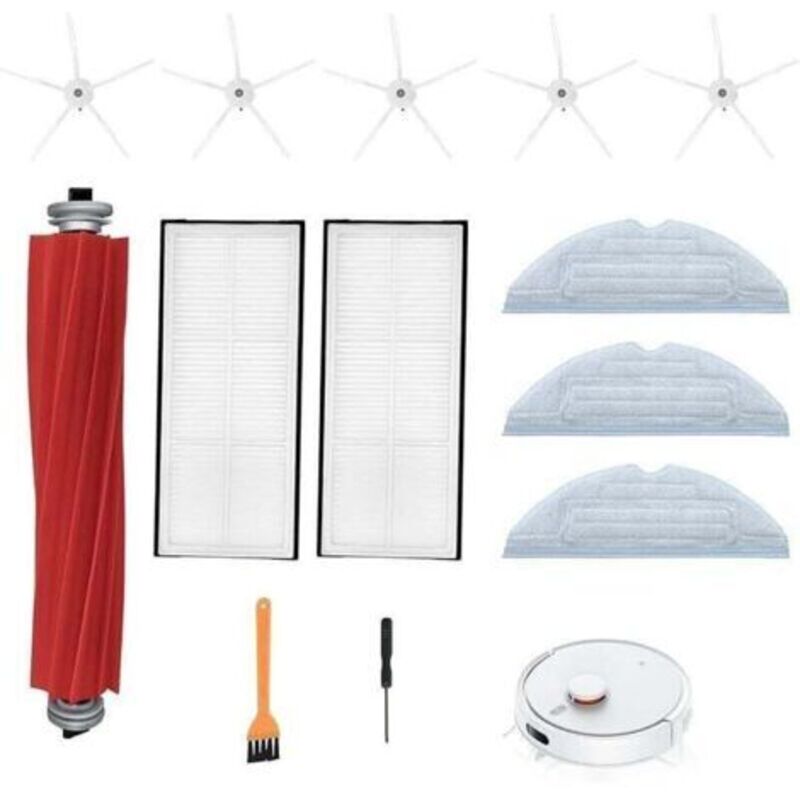 Ersatzteilset Für Roborock S7 T8plus T7s S7 Maxv Ultra S8 Pro Ultra Saugroboter, Xu, 1 Hauptbürste 5 Seitenbürsten -
