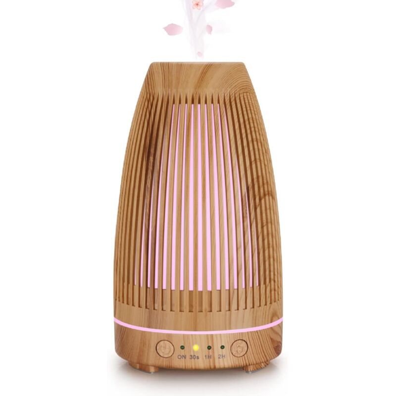 Elektrischer Diffusor Für Ätherische Öle, Ultraschall-luftbefeuchter Mit Elektrischer Aromatherapie, 7-farbige Led-beleuchtung Für Zuhause, Yoga, Büro, Spa, Schlafzimmer – Holz