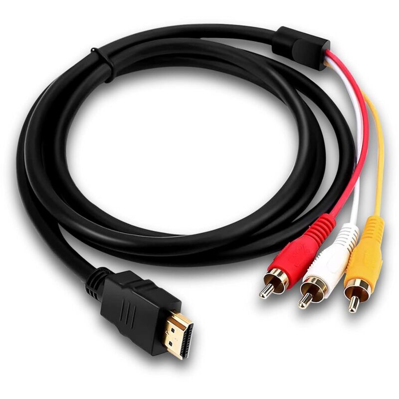 Hdmi-zu-cinch-kabel, 1080p-hd-konverterkabel Für Hdmi-zu-3-cinch-decoder, Rot-gelb-weißes Audio-video-kabeladapter Für Tv, Hdtv, Dvd – 1,5 M