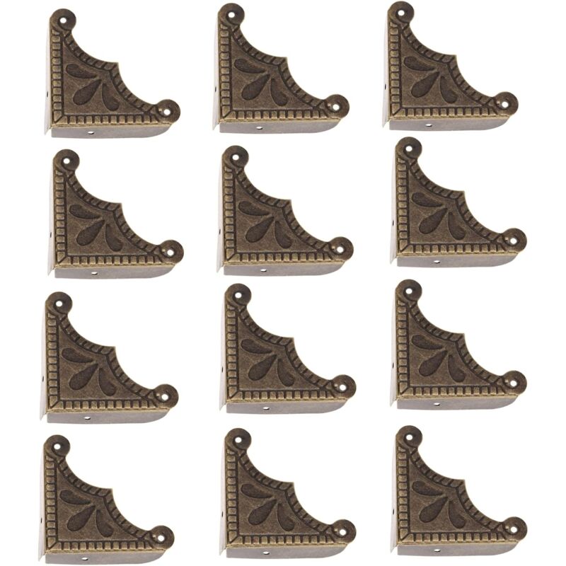 12 Stück Eckschutz Möbel-schutz Antik-messing Schmuck-dekoration Truhe Holzbox Eckschutz