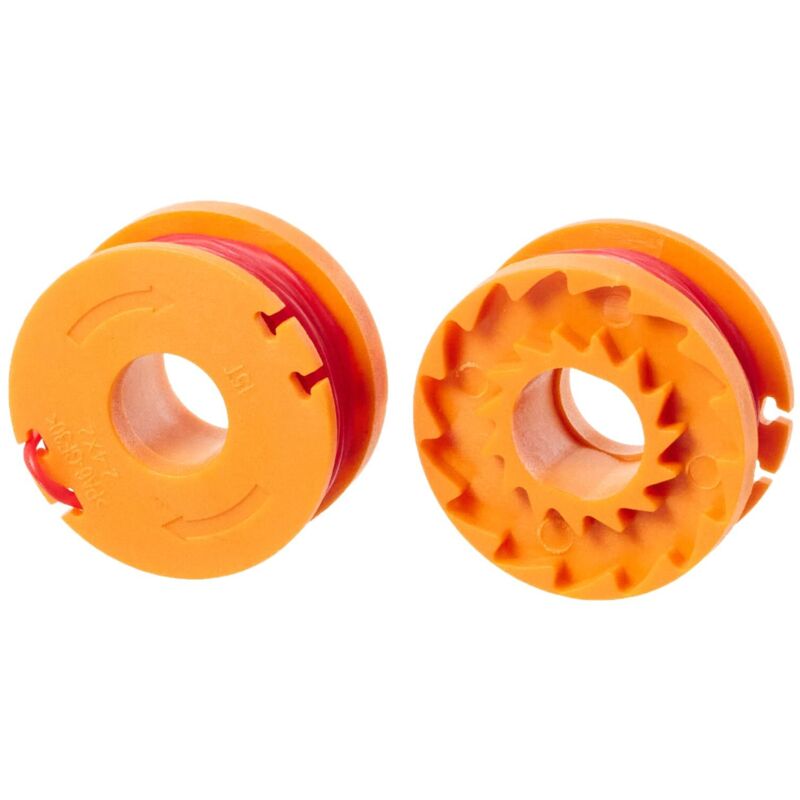 2er-pack Fadenspulen – 3 M Spule – Kompatibel Mit Worx 20-v-freischneidern Und Trimmern – Langlebiger Schneidfaden – Ø 1,25 Mm – Wa0004.1