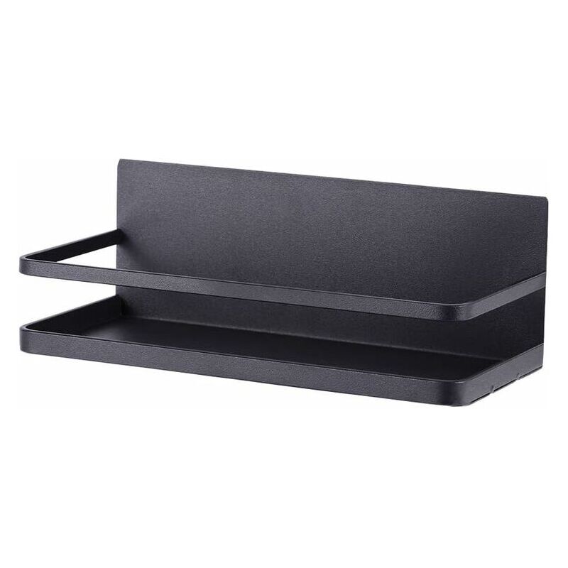 Magnetisches Gewürzregal Für Den Kühlschrank, Magnetischer Gewürzregal-organizer Für Den Kühlschrank, Platzsparend, 1 Stück, Mattschwarz