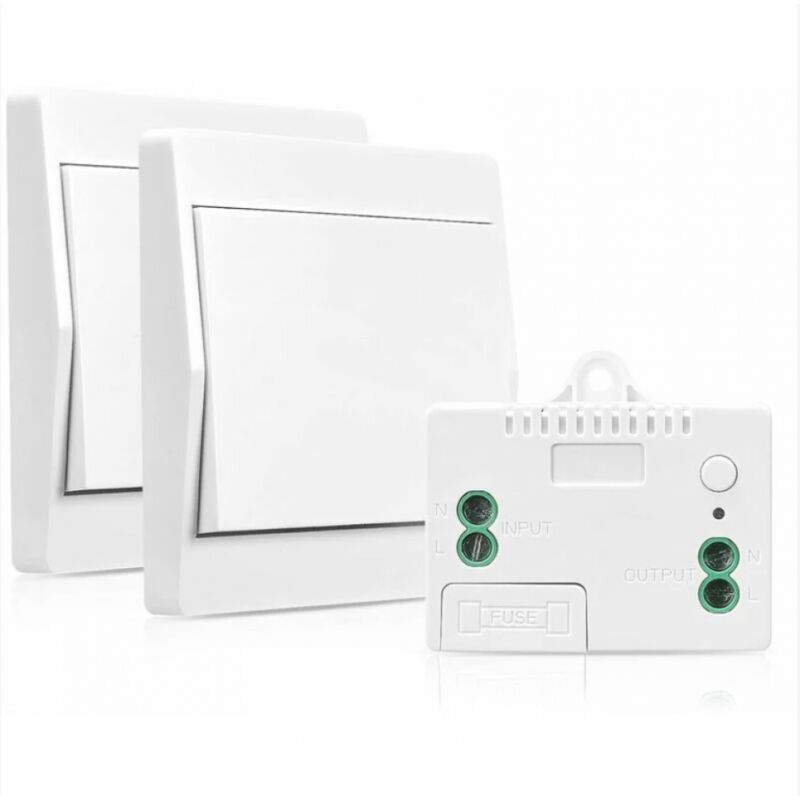 (2er-pack) Drahtloser, Selbstversorgter Schalter Ohne Batterie, Rf-sender-sicherheitsschalter Und Empfänger-controller, 200 M Wandfernbedienung, 433 Mhz,