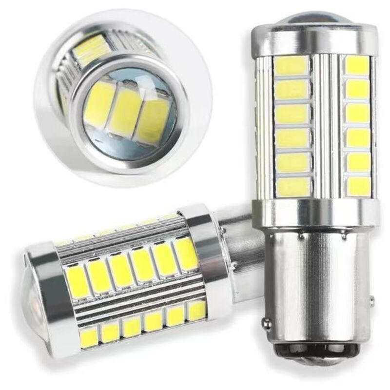 1156 P21w Led-autolampe, Silberweiß, 33 Leds, Zwei Lampen, Lange Lebensdauer