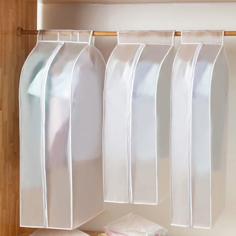Kleiderhüllen, Kleiderschrankhüllen, 3er-set Anzughüllen, Mäntel, Kostüme, Staubschutz (90+110+110 X 60 X 50/30 Cm)