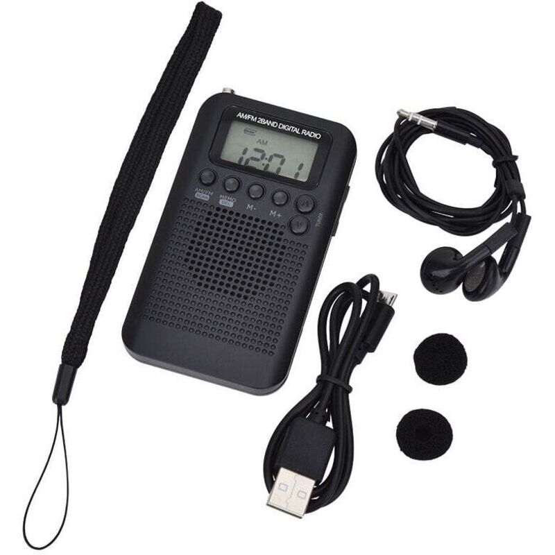 (103 X 60 X 15 Mm) Tragbares Mini-taschenradio Mit Fm/am-lautsprecher, Digitalem Stereo-dsp-empfänger Mit Wecker Und Timer Für Den Heim- Und Außeneinsatz, Persönliches Radio Mit Kopfhörern