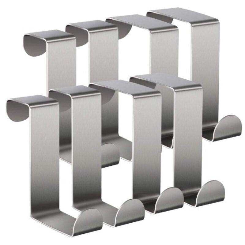 Edelstahl-türhaken In Z-form, Beidseitig Verwendbar, Für Standardtüren, Schubladen, Schränke, Kleiderschränke, Küche