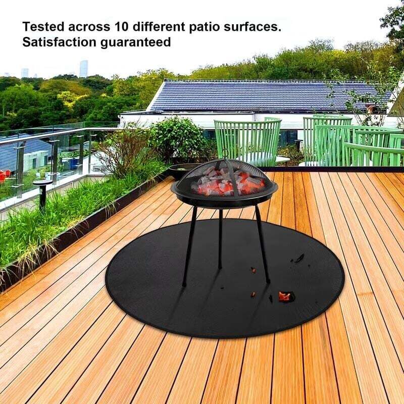 Große, Wiederverwendbare Feuerstellenmatte Für Terrasse/feuerfeste Matte/glutmatte/terrassen- Und Schutzmatte/runde Matte (91 Cm Durchmesser)