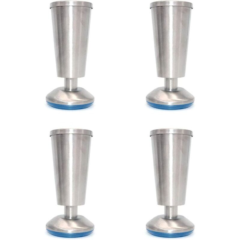4er-set Edelstahl-küchenschrankfüße Für Arbeitsplattenhöhe 120 Mm, Höhenverstellbar 0–5 Mm