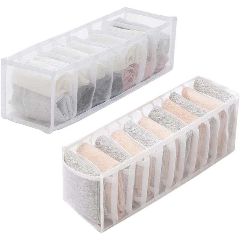 2er-set Faltbare Schubladen-organizer (weiß), Schubladen Zur Aufbewahrung Von Socken, Unterwäsche, Babykleidung, Krawatten