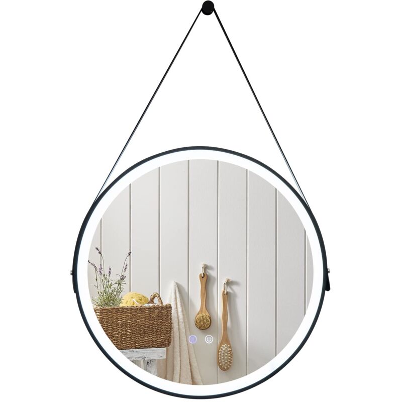50 Cm Runder Led-wandspiegel, Beschlagfreier Badezimmerspiegel, Led-kreis
