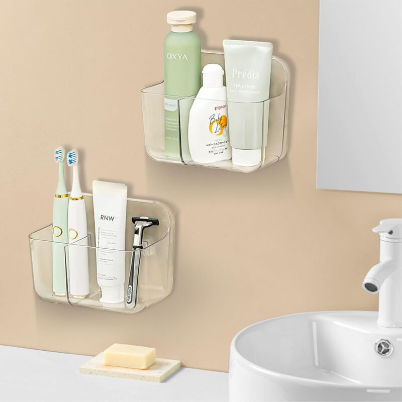 Badezimmerregal, 2-teiliger Duschkorb, Bohrfreie Wandregale Für Bad Und Küche, Badezimmer-organizer Für Shampoo Und Duschgel.