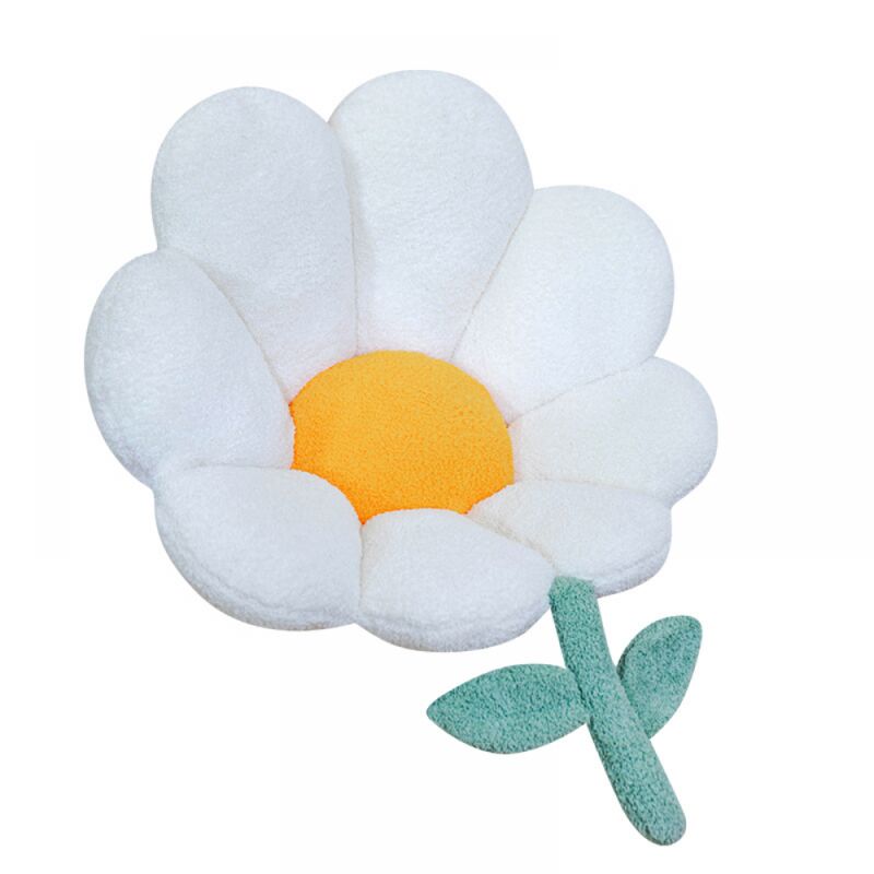(26" X 25", Weiß) Niedliches Blumen-stuhlkissen, Rutschfestes Gaming-stuhlkissen Mit Rückenlehne, Schlafzimmer-dekoration