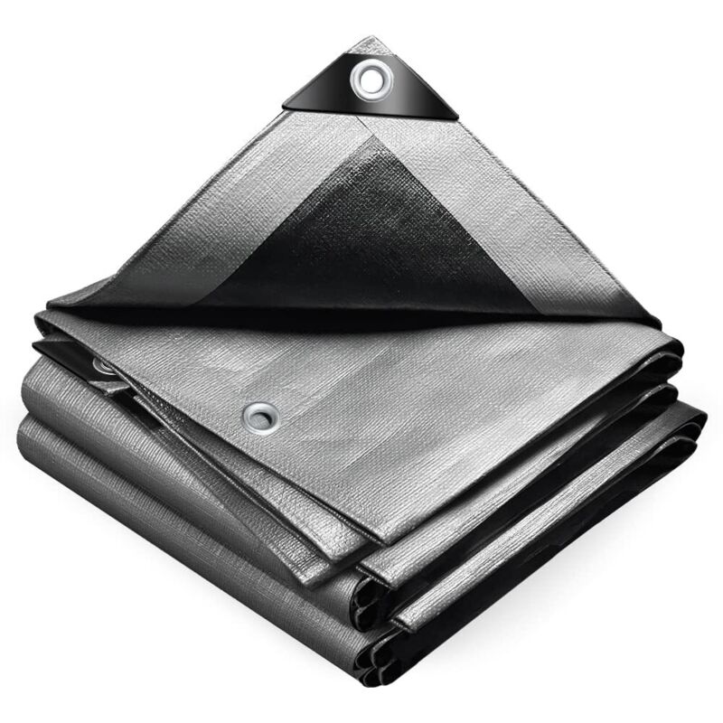 Polyethylen-schutzplane, Extrem Strapazierfähige, Beidseitig Beschichtete Wasserdichte Plane, Wasserdichte Aluminiumabdeckung 3 X 5 M