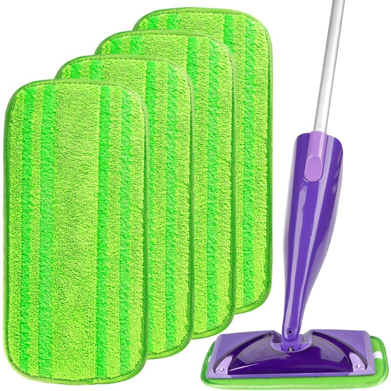 Wiederverwendbare Mopp-pads Für Swiffer Wetjet, 4er-pack, Wiederverwendbare Mopp-pads, Mikrofaser-mopp-pads Zum Reinigen Und Schrubben Von Trockenen Oder Nassen Böden, Holz, Fliesen Und Marmor