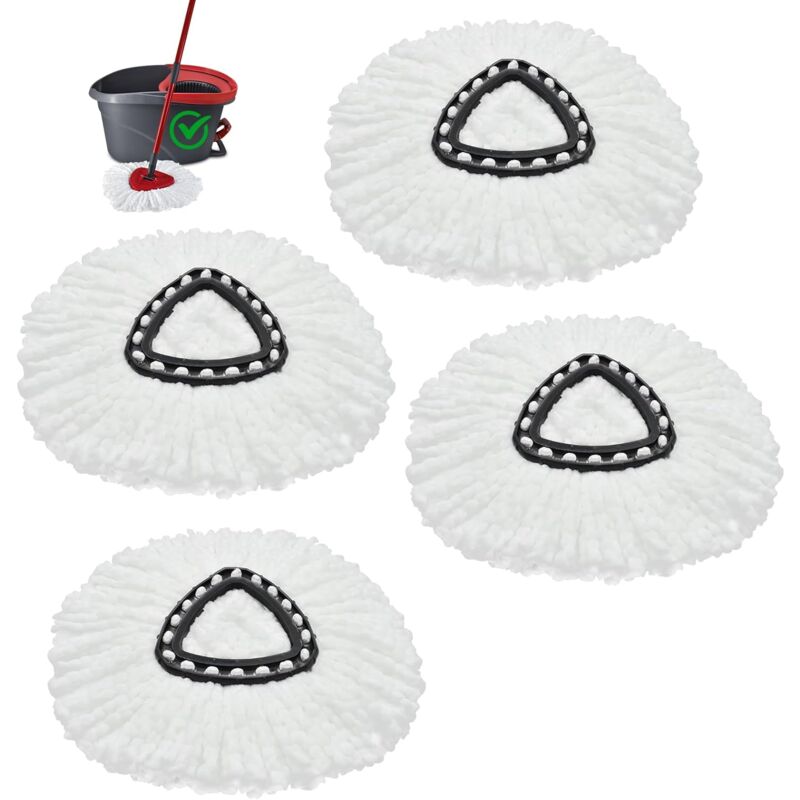 Wiederverwendbare Mopp-pads Für Das Vileda Turbo Easywring&clean Spin System, Mikrofaser-ersatz-mopp-pads, Waschbare Ersatz-mopp-tücher