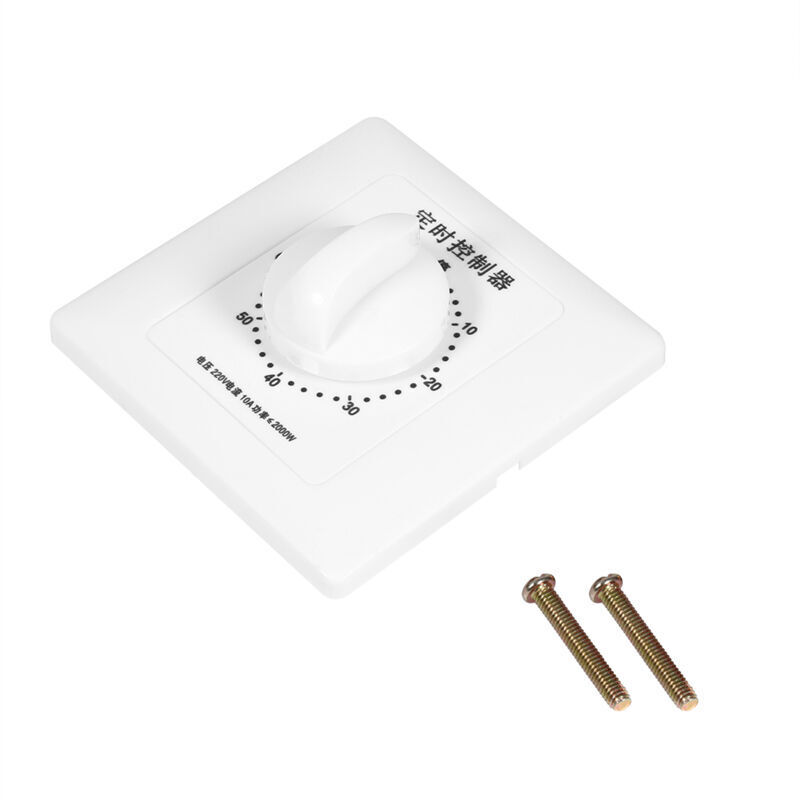 Mechanischer Wandschalter Mit Countdown-timer, 2000 W, 10 A, Modell 86, Weiß, 60 Minuten Zeitverzögerung, Hohe Leistung, Einfache Installation