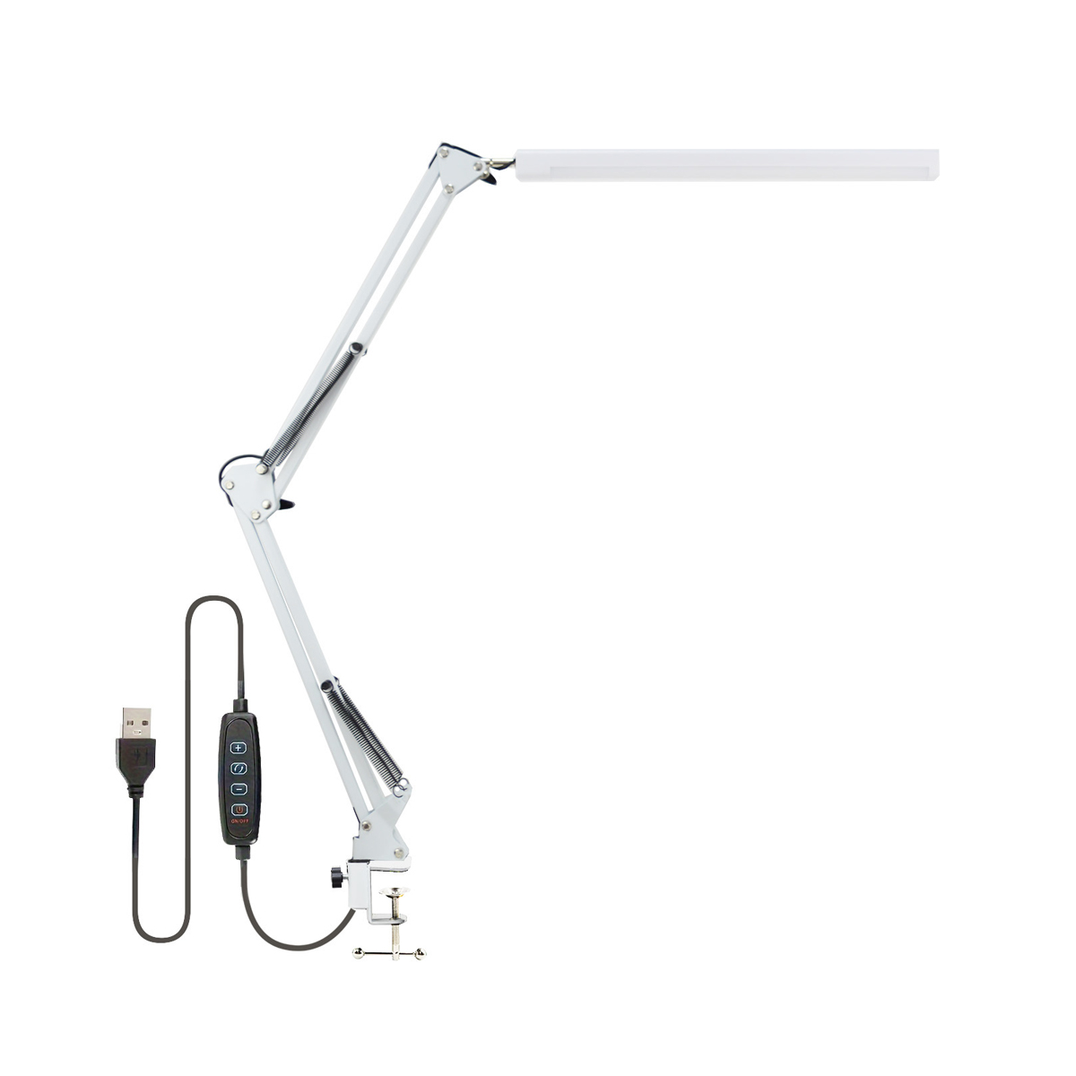 Led-schreibtischlampe, Faltbare Architekten-tischleuchte Mit Klemme, 10 Helligkeitsstufen X 3 Farbmodi, Verstellbare Tischleuchte