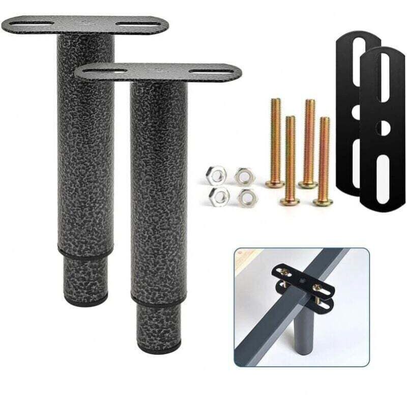 2er-set Verstellbare Metallbettbeine, Sehr Stabil, Geeignet Für Alle Gängigen Lattenroste Aus Metall (kleiderschrank, Sofa, 15–25 Cm)