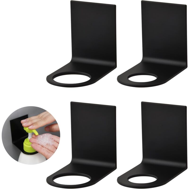 4-teiliger Seifenspender-flaschenhalter Zur Wandmontage, Ohne Bohren, Seifenspender-flaschenhalter Zur Wandmontage/leere Pumpflasche/shampoo- Und Duschgel-spender/seifenspender
