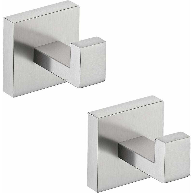 Wandmontierte Handtuchhaken Für Badezimmer, Edelstahl Sus304, Haken, Küchenhaken, 2 Stück, Gebürstete Oberfläche