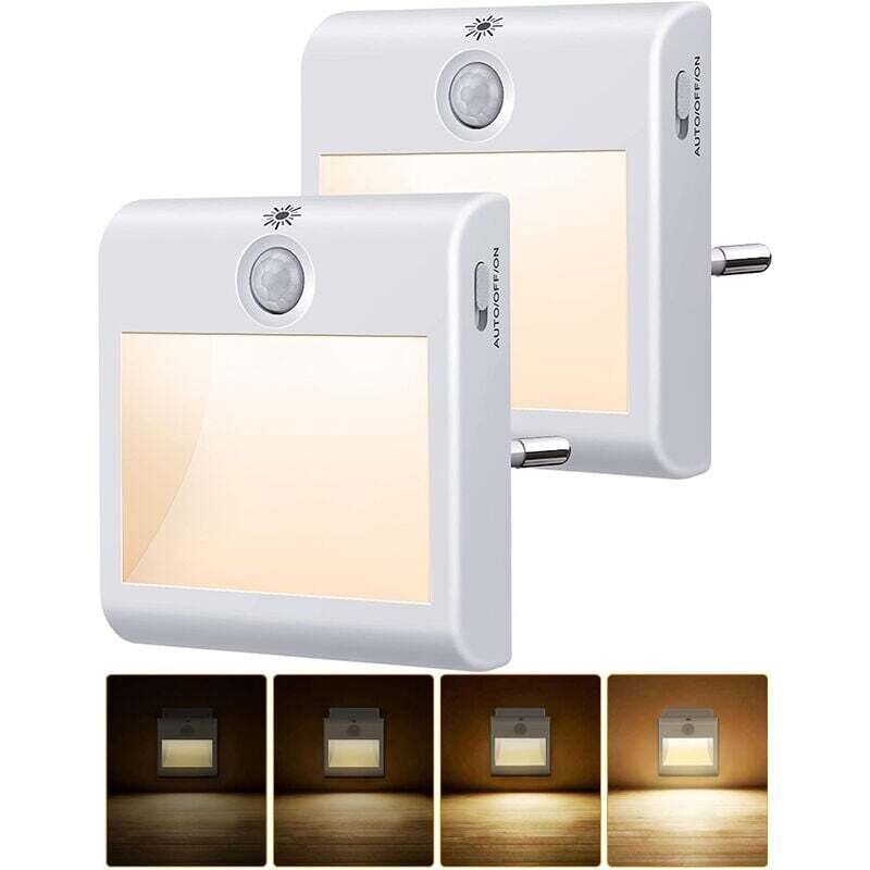 Led-nachtlicht Für Kinder [2er-pack], Automatisches Led-nachtlicht, Dimmbares Nachtlicht Mit Bewegungssensor, Natürliches Weiß (3500 K) Für Babyzimmer, Kleiderschrank, Wohnzimmer, Treppenhaus