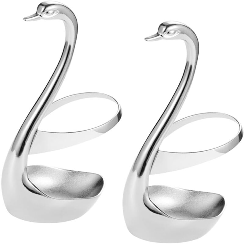 2-teiliges Set: Aufbewahrungsbehälter Für Messer Und Gabeln, Halter Für Obstgabeln, Aufbewahrungsgestell Für Obstgabeln, Besteckhalter Aus Silberfarbener Zinklegierung