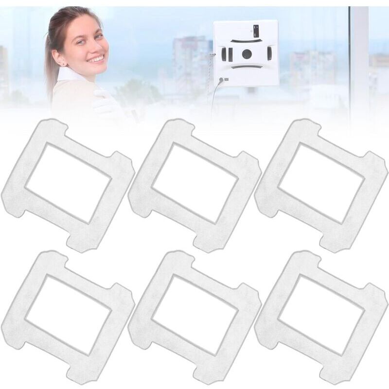 Ahlsen 6er-pack Reinigungstücher Für Ecovacs Winbot: Wiederverwendbares Und Waschbares Reinigungstuch Für Ecovacs Winbot W1 W1 Pro Fensterreinigungsroboter, Ersatztuch Für Winbot W1 W1