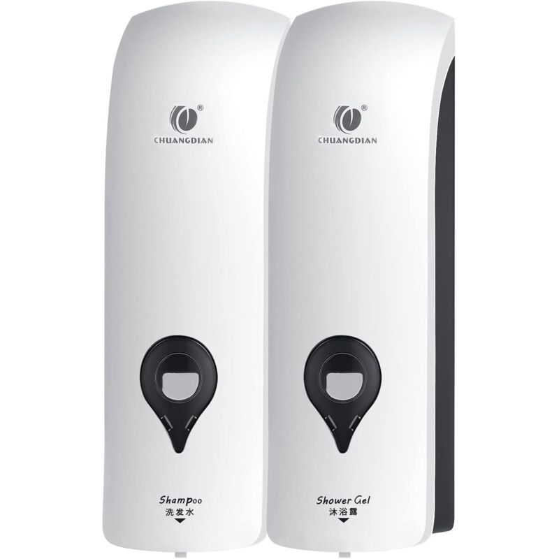 Wandmontierter Seifenspender Mit Manueller Dosierung Für Duschgel, Flüssigduschgel Und Shampoo Für Hotel, Büro, Zuhause Und Arztpraxis, 300 Ml, 2 Stück