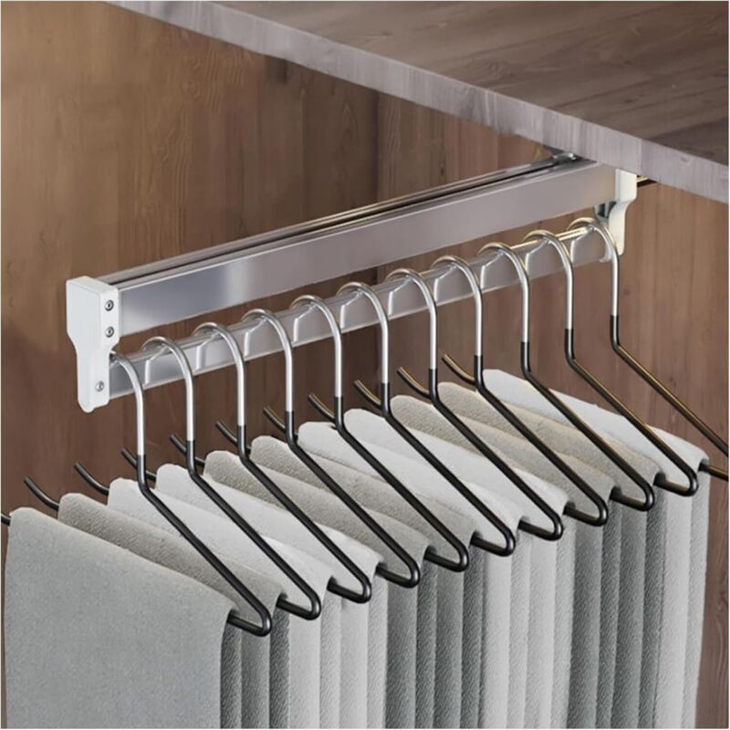 1 Stück (30 Cm) Ausziehbare Kleiderstange Für Den Kleiderschrank, Verschiebbare Kleiderstange 35-80 Cm, Ideale Organizer-halterung Für Kleiderschränke