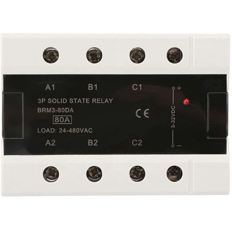 Brm3-40da Relais, Dreiphasen-halbleiterrelais 3–32 V Dc Bis 24–480 V Ac, 40 A, Großer Einstellbereich, Externes Potentiometer Für Einfache Anwendung, Absorptionsschaltung.
