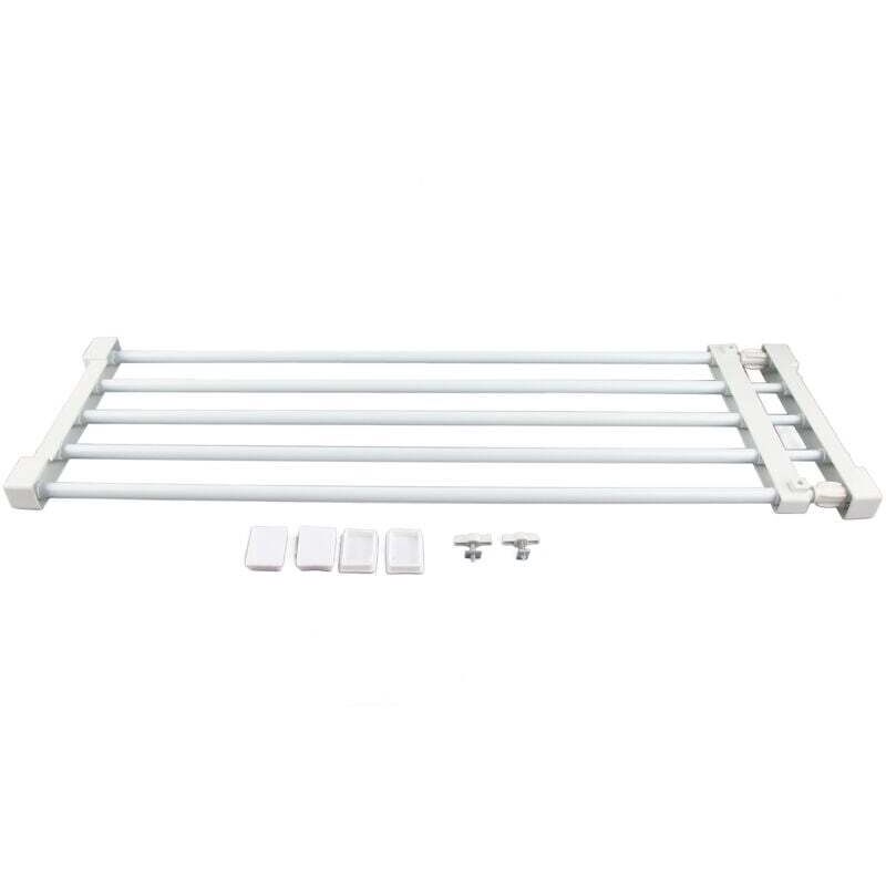 Ausziehbares Aufbewahrungsregal Für Kleiderschränke, Verstellbare Schrankteiler, Spanntrenner Für Kleiderschrank, Abstellraum, Badezimmer, Küche, Bibliothek (75 X 120 Cm)