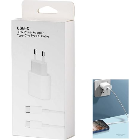 30-w-usb-c-ladegerät Mit 1 M Schnellladekabel, Netzteil, Ladekabel, Netzadapter, Typ-c-schnellladegerät Für Iphone 17/16/16 Plus/16 Pro/16 Pro Max/15/14/13