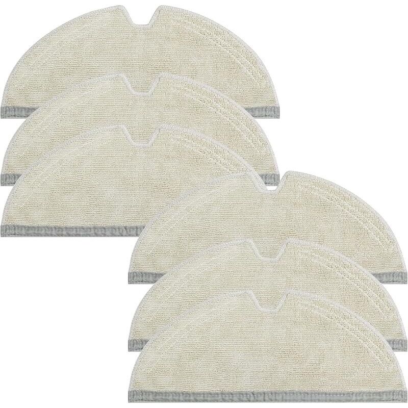 6er-pack Ersatz-wischmopppads Für Roborock Q5 Pro, Q5 Pro+, Q8 Max, Q8max+, S5, S5 Max, S6, S6 Pure, S6 Maxv, Q7, Q7max, Weiche Mikrofaser, Waschbar Und Wiederverwendbar
