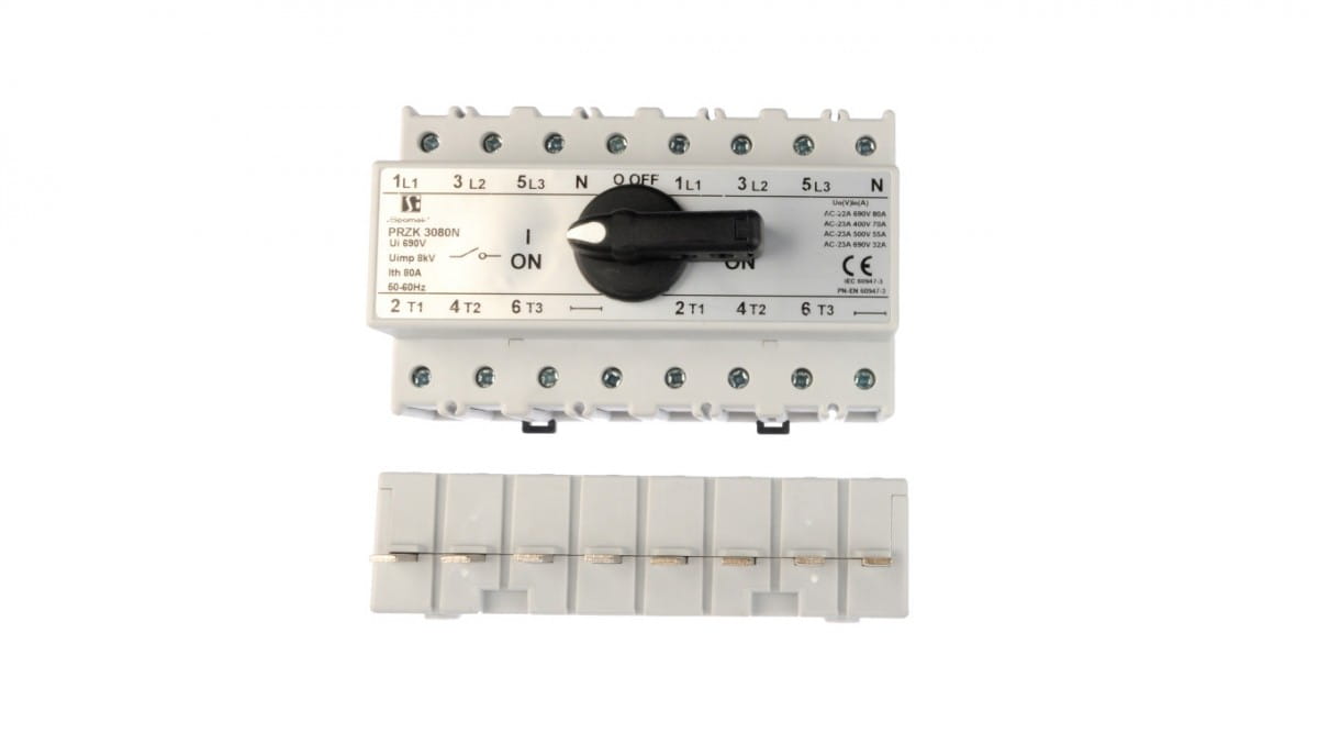 Netz-generator-schalter 80a 3p+n (n-pol Ungeschaltet) Przk-3080nw02