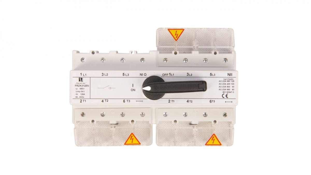 Netz-generator-schalter 125a 3p+n (n-pol Ungeschaltet) Przk-3125nw02