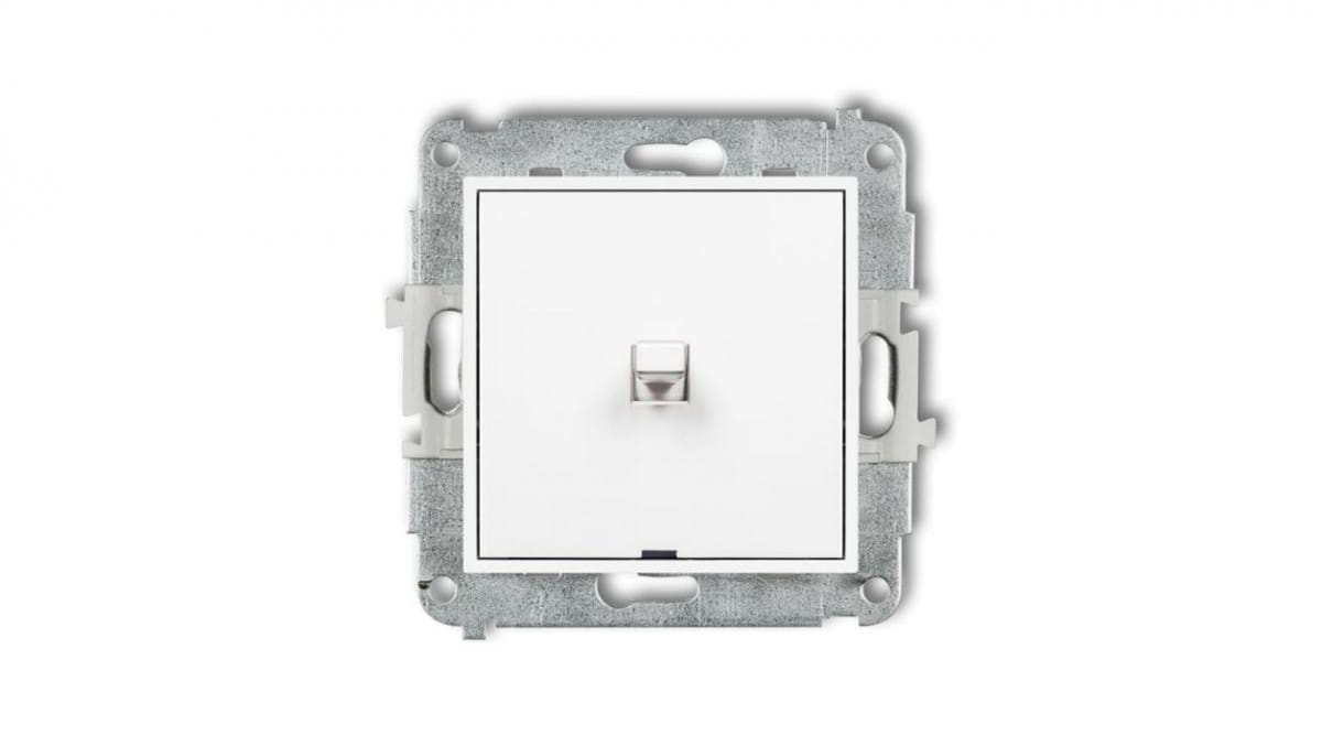 Icon Einpoliger Schaltermechanismus Amerikanisches Design Mattweiß 25iwpus-1