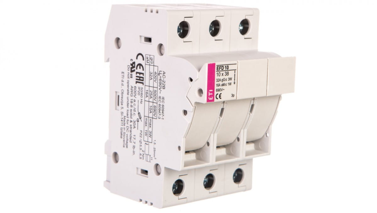 Sicherungsschalter 3p 32a 10x38mm Efd 10 002540004