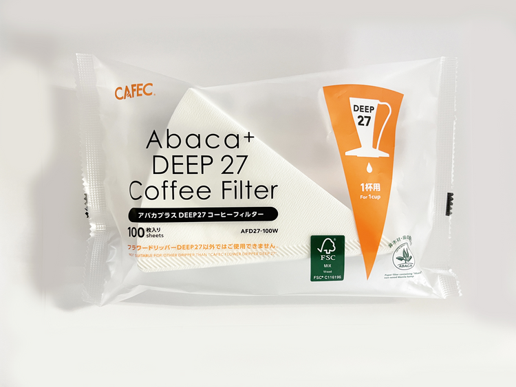 Cafec Deep 27 Abaca+ Papierkaffeefilter, 100 Stück