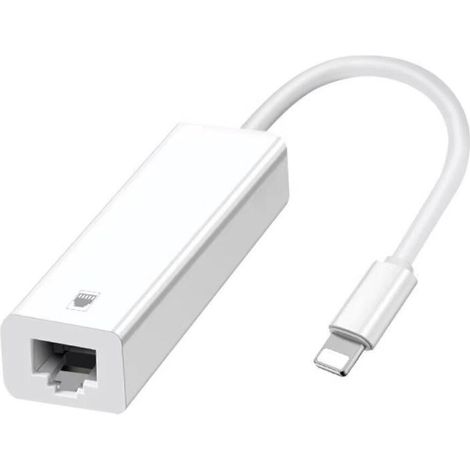 [apple Mfi-zertifiziert] Lightning-auf-ethernet-adapter, Rj45-ethernet-lan-netzwerkkabel Mit 8-pin-anschluss, Kompatibel Mit Iphone 14/13/12/11/xs/xr/x/8/7/6/ipad, 100 Mbit/s