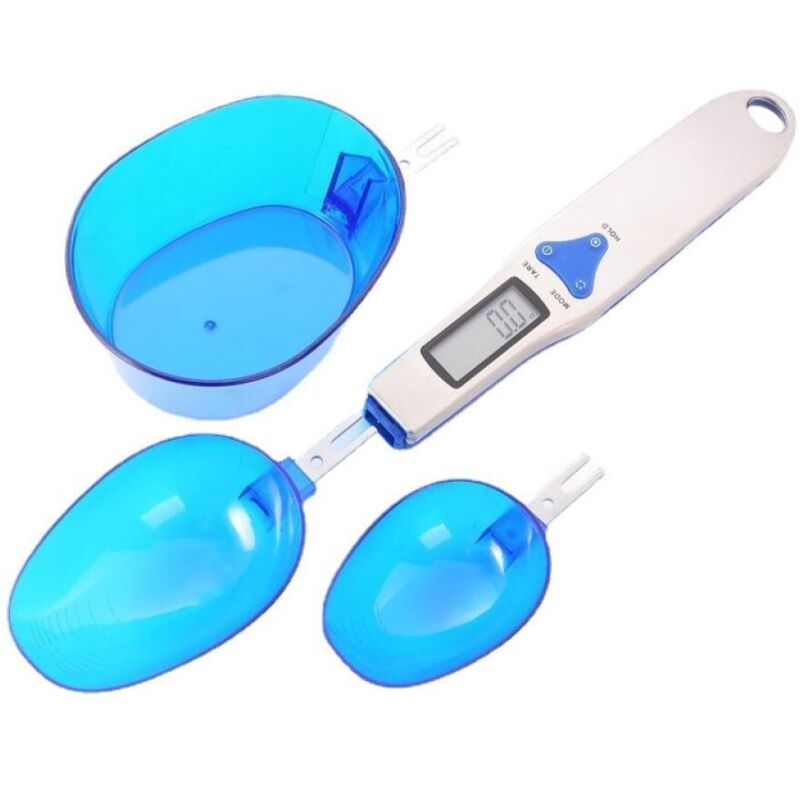 Digitale Küchenwaage Mengshen Mit 3 Messlöffeln Zum Abwiegen Von Flüssigen Und Trockenen Zutaten, Milchtee, Gewürzmehl, 1,1 Lb / 500 G (0,1 G)