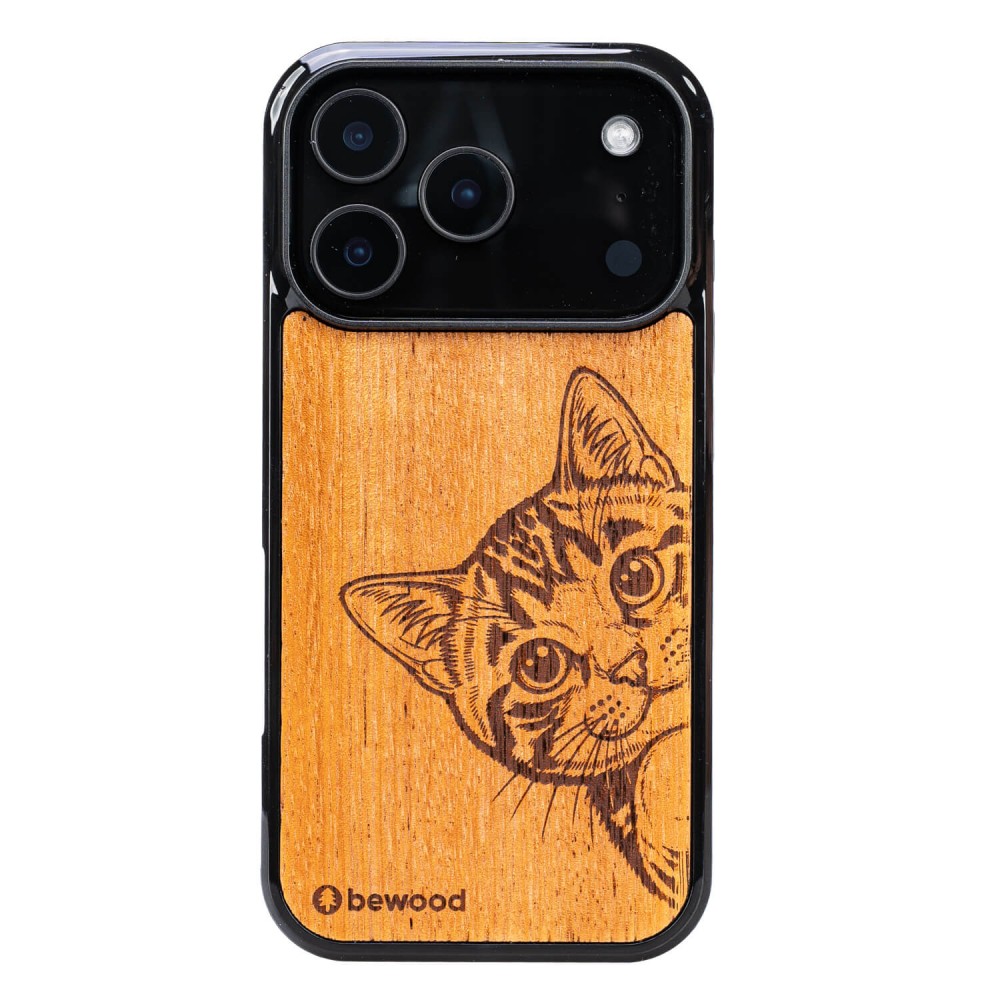 Bewood Holzhülle Für Iphone 17 Pro, Katzenliebhaber, Merbau